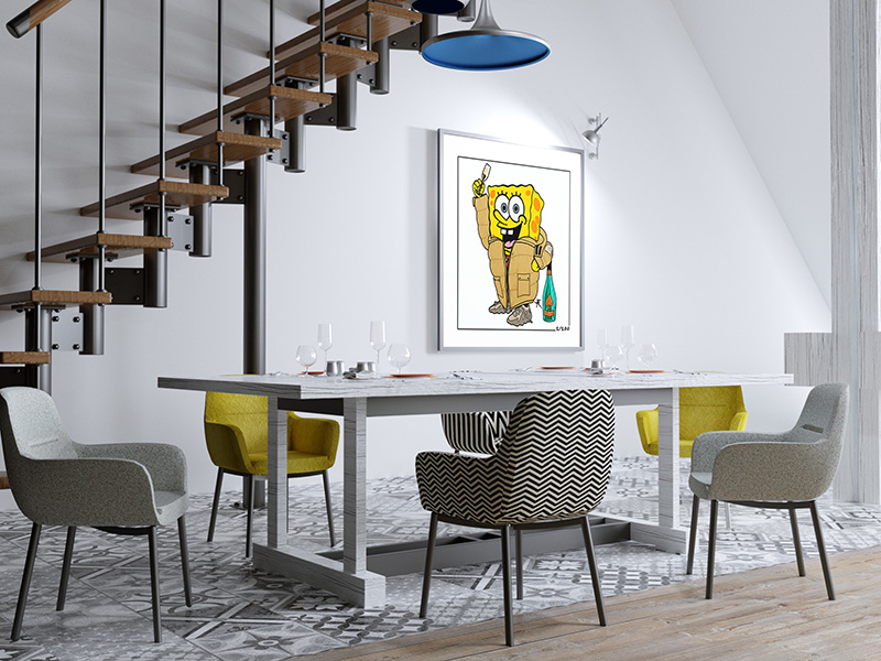 jr artiste poster bob eponge mockup