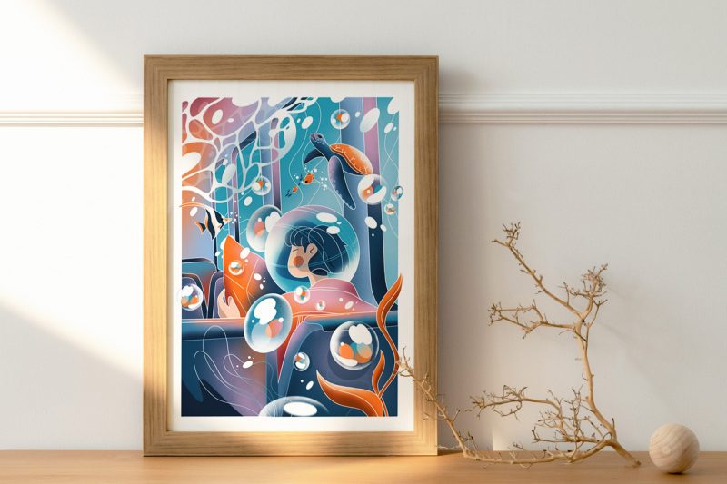 pas de lou poster underwater mockup