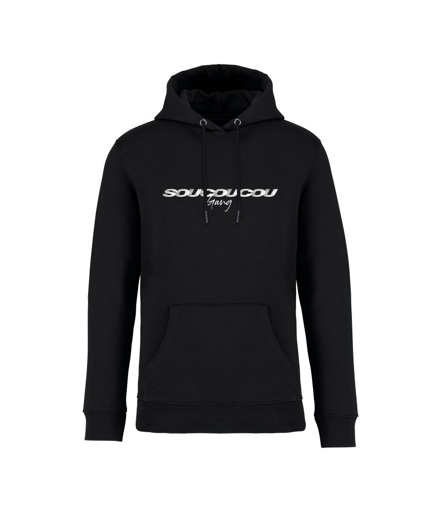 sweatshirt soucoucou gang front noir slogan