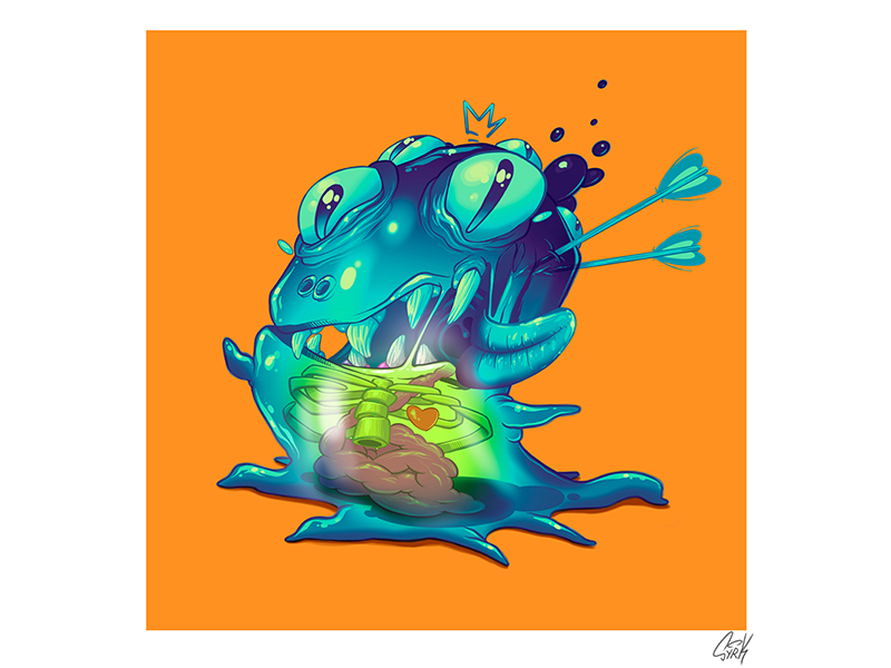 syrk visuel monster orange