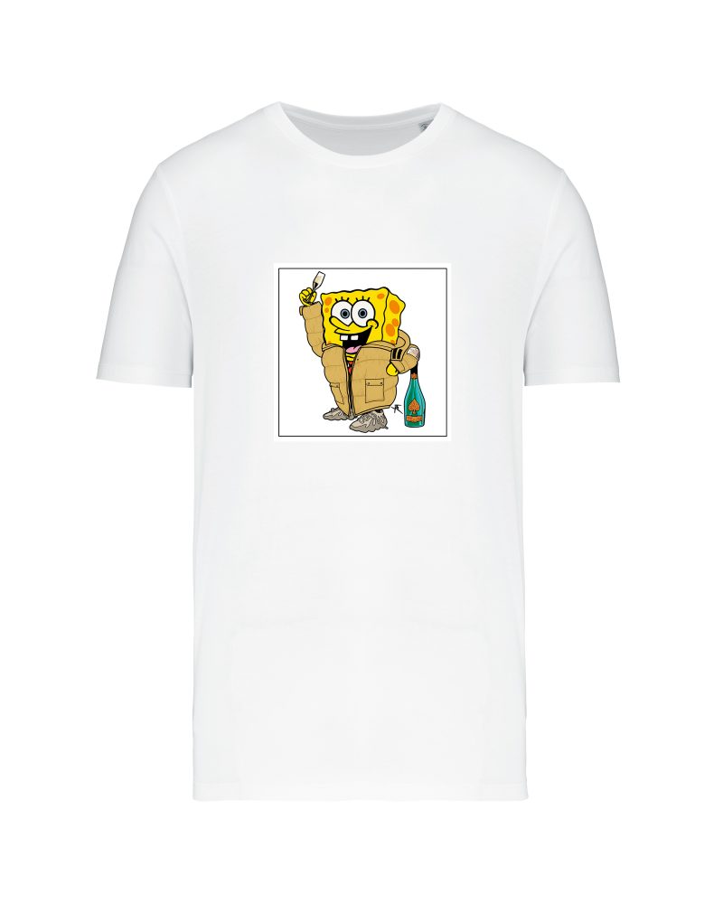teeshirt bob eponge front blanc