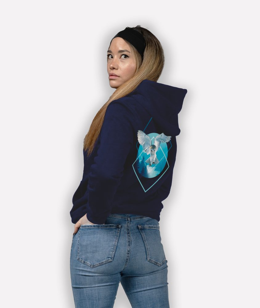 sweatshirt femme crepuscule mockup back bleu marine