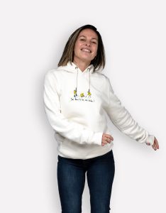 sweatshirt femme les petits pecheurs mockup front ivoire