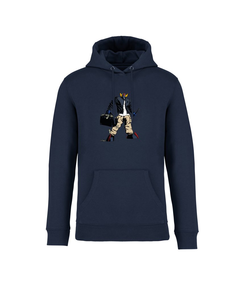 sweatshirt goldorak front bleu marine