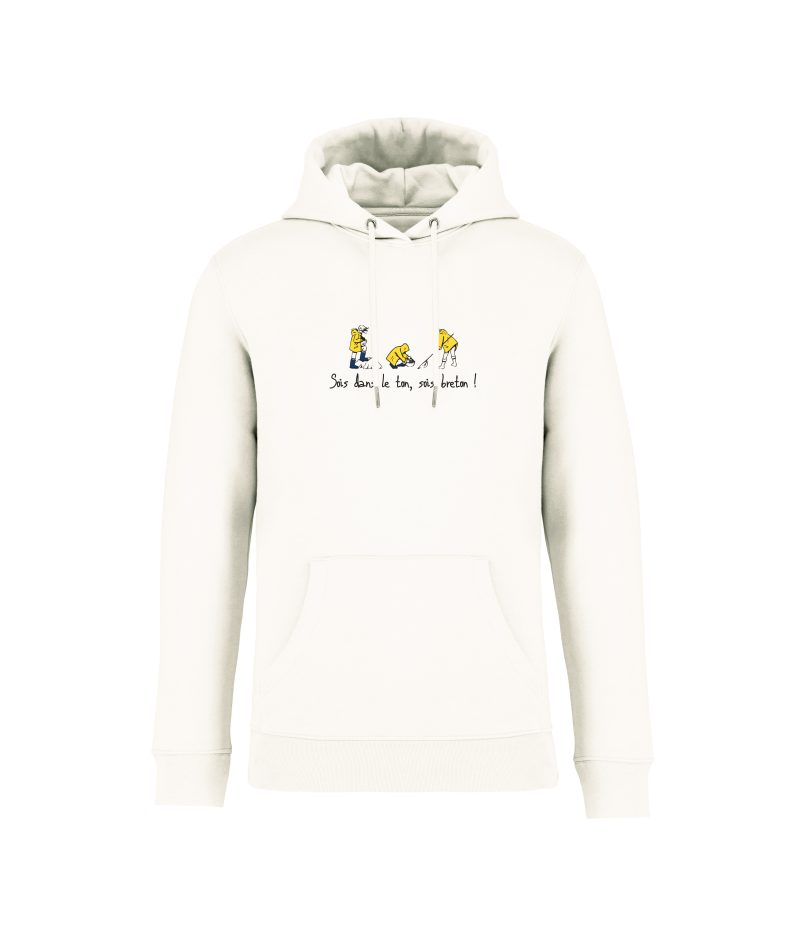 sweatshirt les petits pecheurs front ivoire