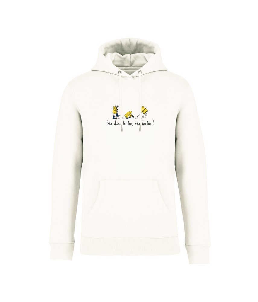 sweatshirt les petits pecheurs front ivoire