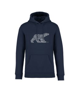 sweatshirt ours 150 front bleu marine sweatshirt ours 150 front bleu marine