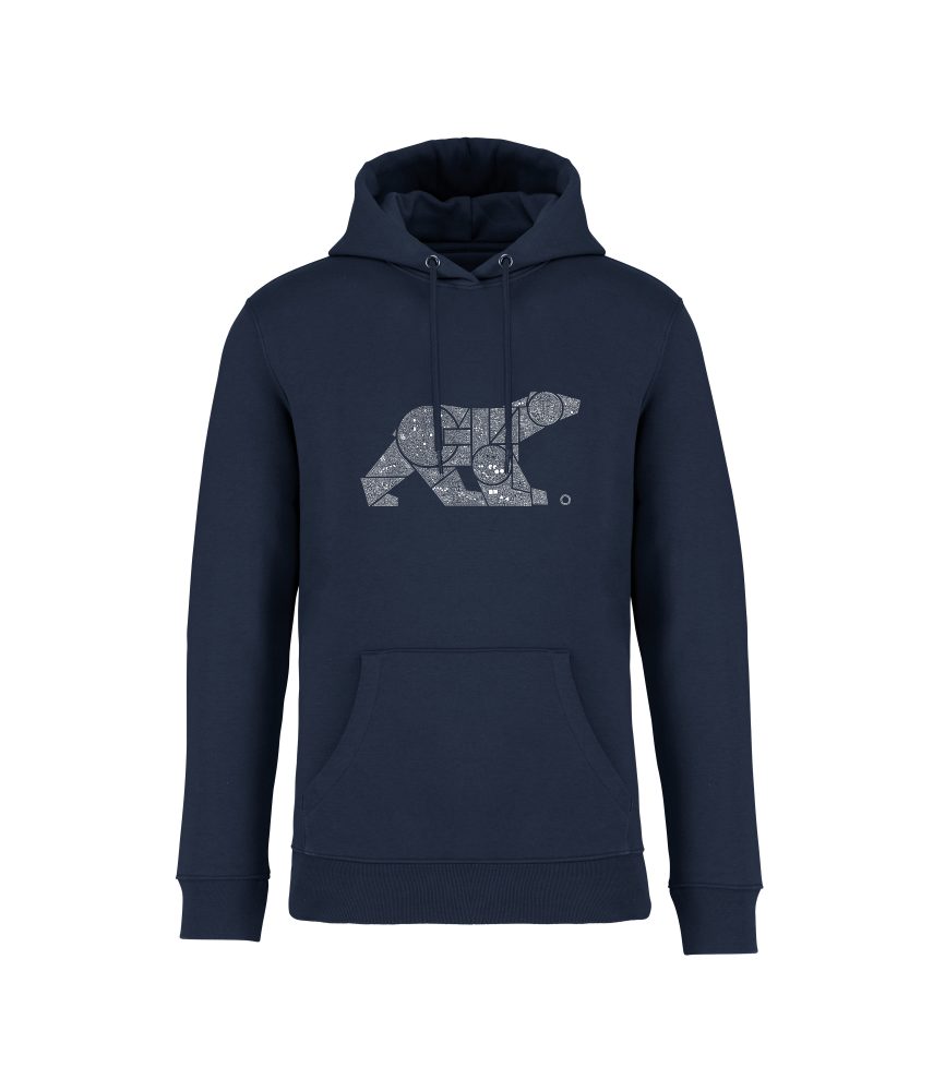 sweatshirt ours 150 front bleu marine sweatshirt ours 150 front bleu marine