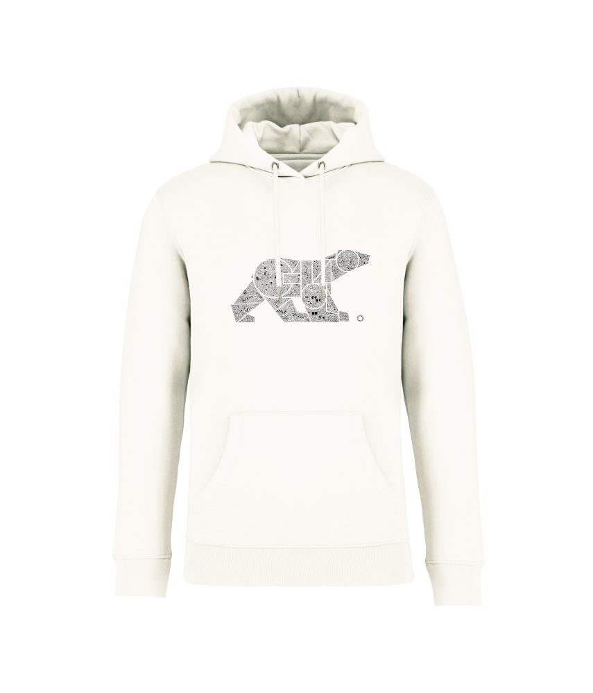 sweatshirt ours 150 front ivoire sweatshirt ours 150 front ivoire