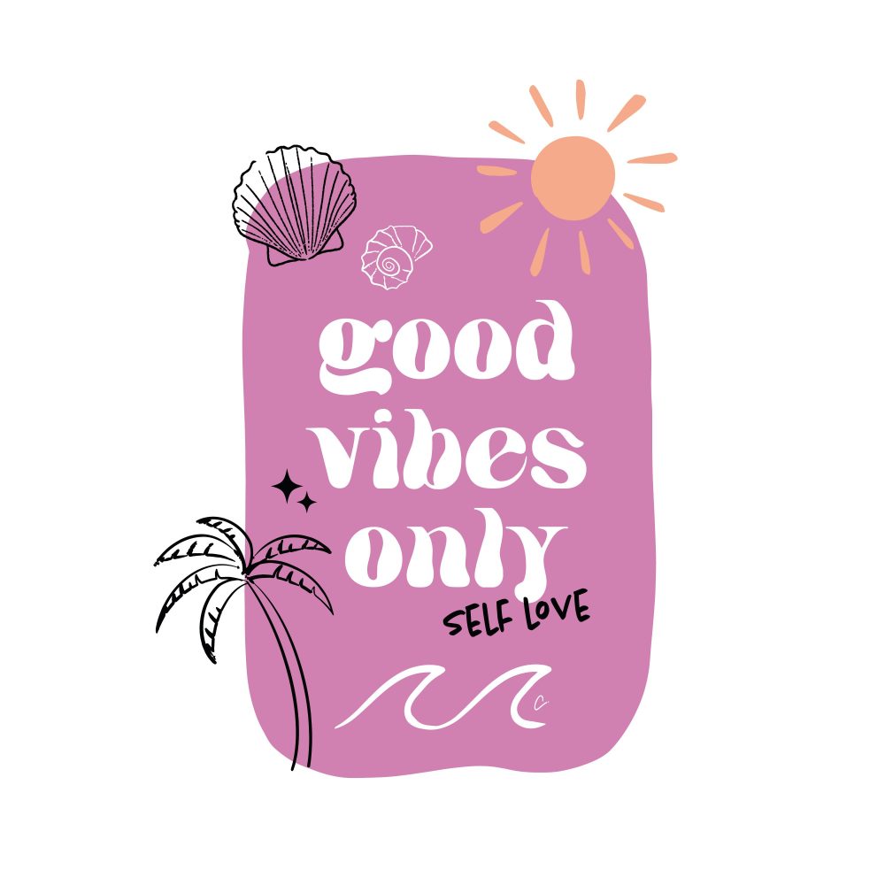 caroline design graphic good vibes only rose