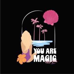 caroline design graphic visuel you are magic blanc