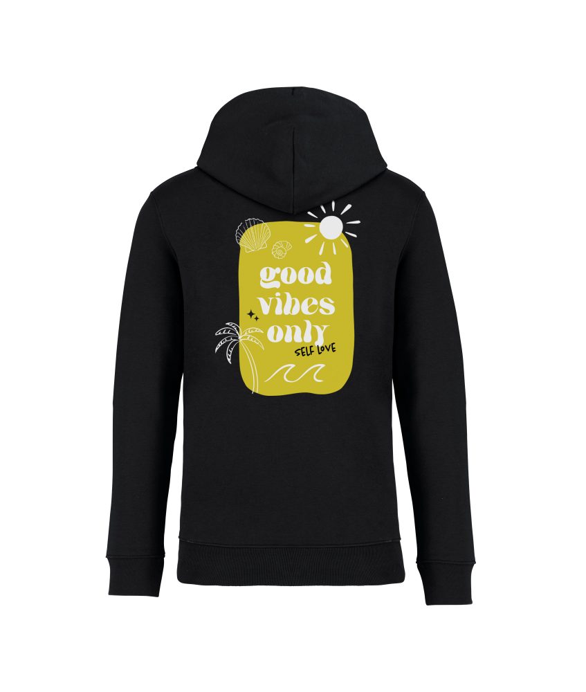 sweatshirt good vibes only back noir