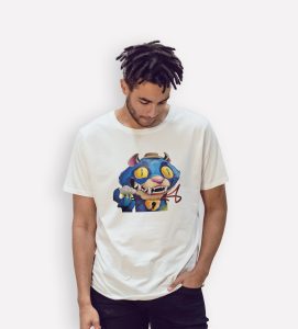 teeshirt homme urban cat mockup front blanc