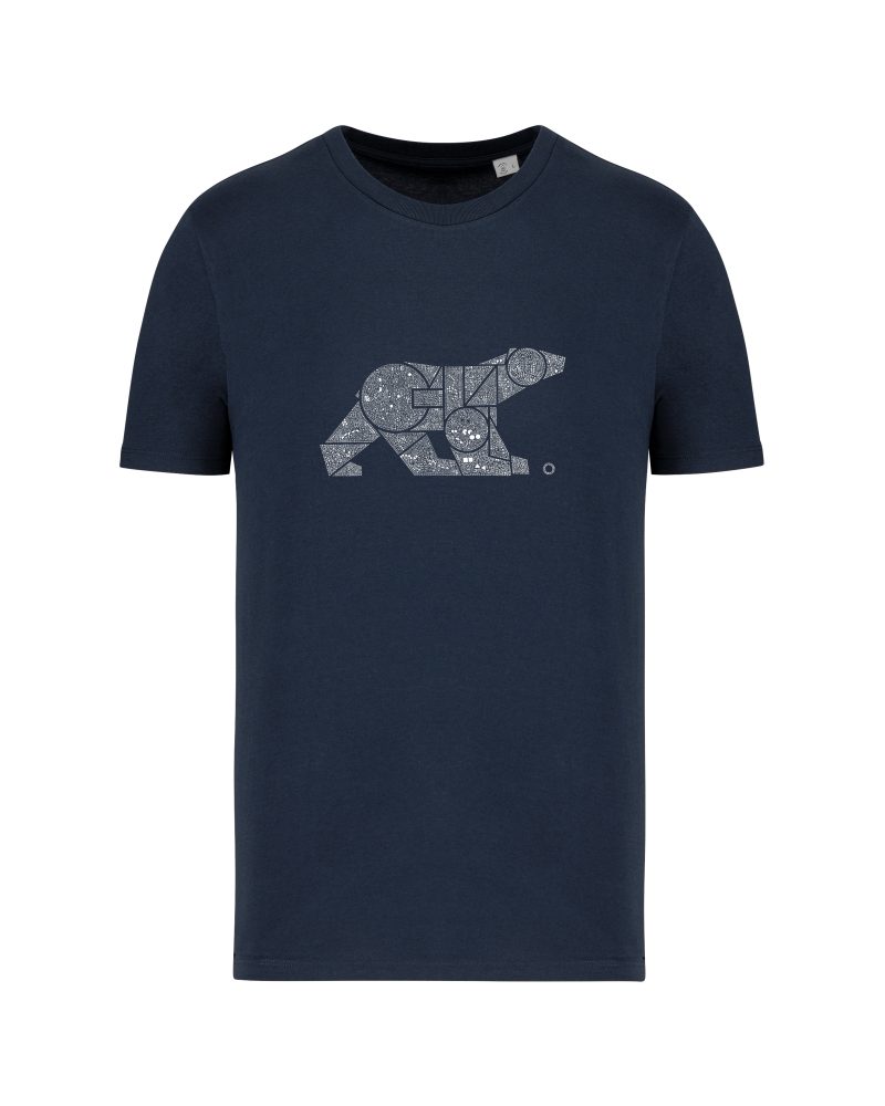 teeshirt ours 150 front bleu marine teeshirt ours 150 front bleu marine