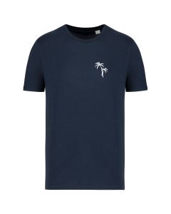 teeshirt palmiers front bleu marine