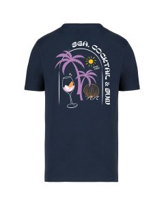 teeshirt sea cocktail sun back bleu marine