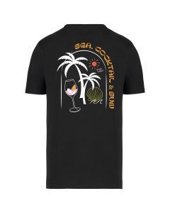 teeshirt sea cocktail sun back noir