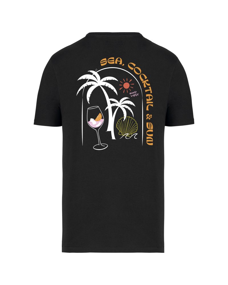 teeshirt sea cocktail sun back noir
