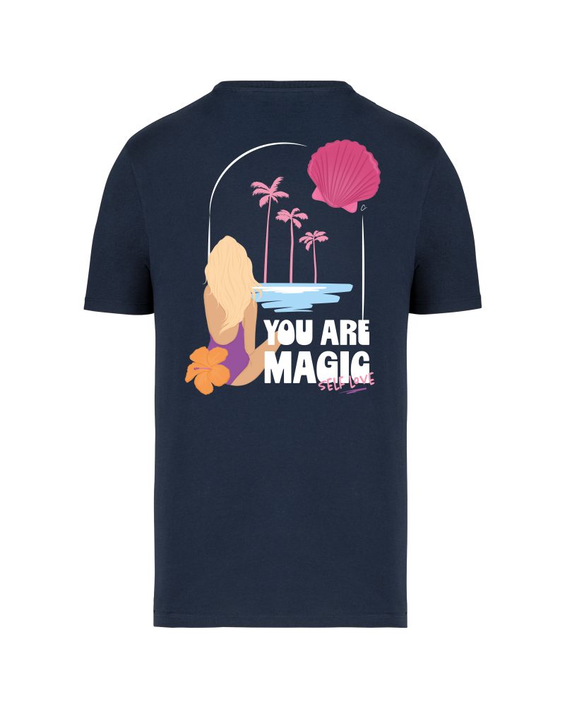 teeshirt you are magic back bleu marine