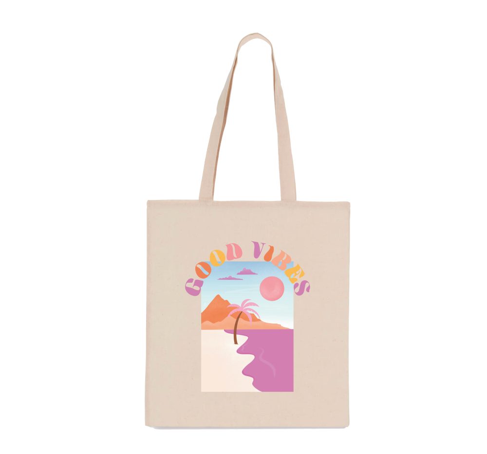 totebag good vibes ivoire