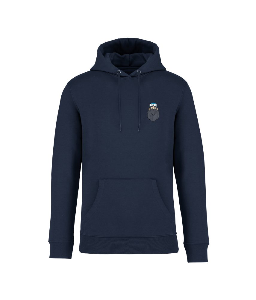 sweatshirt marin gris front bleu marine