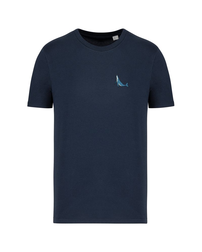 teeshirt baleine front bleu marine