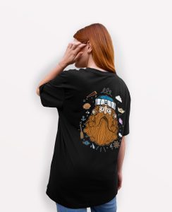 teeshirt femme marin roux mockup back noir