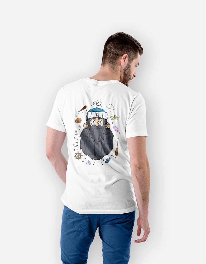 teeshirt homme marin gris mockup back blanc