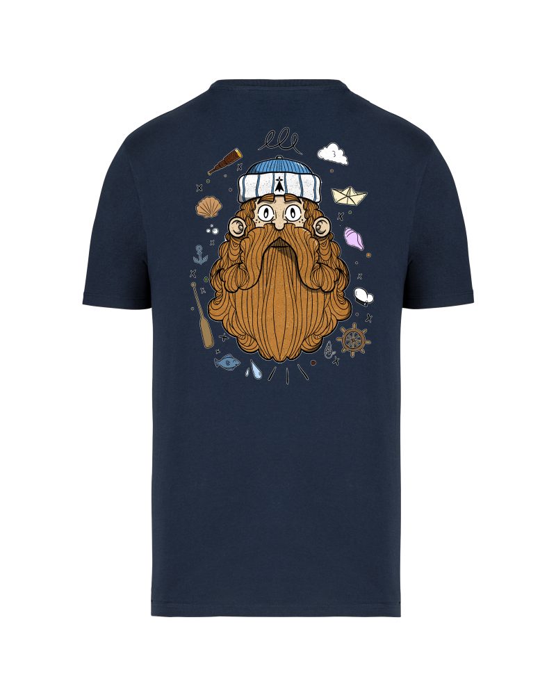 teeshirt marin roux back bleu marine