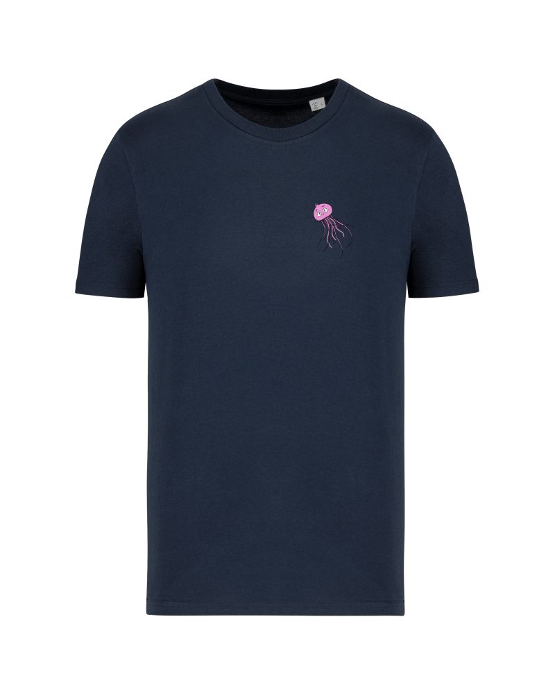 teeshirt meduse front bleu marine