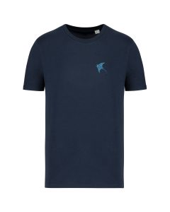 teeshirt raie front bleu marine
