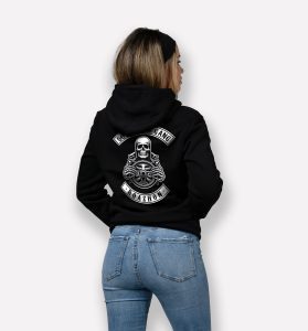 sweatshirt femme roazhon mockup back noir