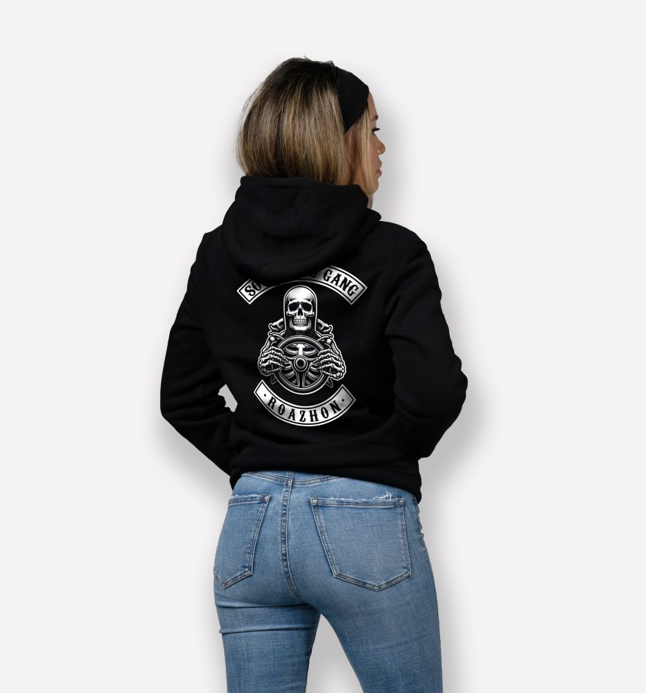 sweatshirt femme roazhon mockup back noir