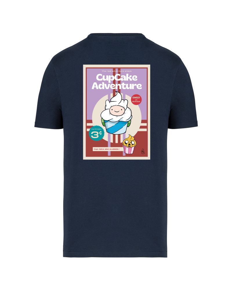 teeshirt cupcake back bleu marine