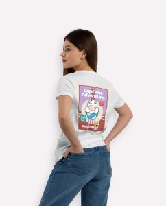 teeshirt femme cupcake mockup back blanc