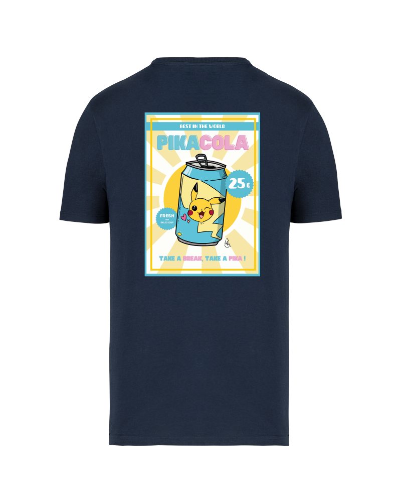 teeshirt pikacola back bleu marine
