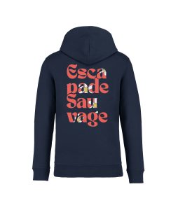 sweatshirt escapade sauvage back bleu marine