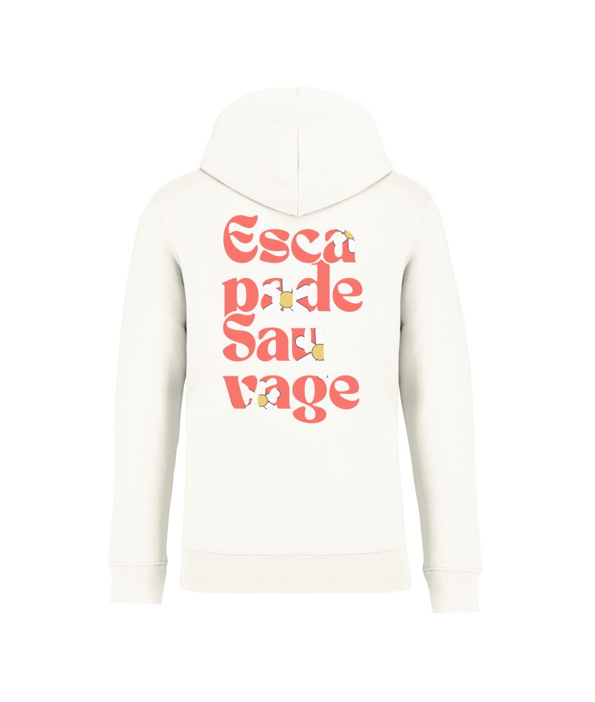 sweatshirt escapade sauvage back ivoire