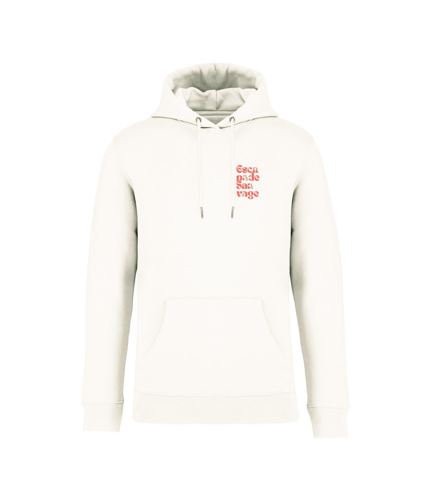 sweatshirt escapade sauvage front ivoire