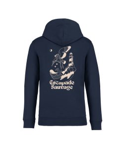 sweatshirt mouette sauvage back bleu marine