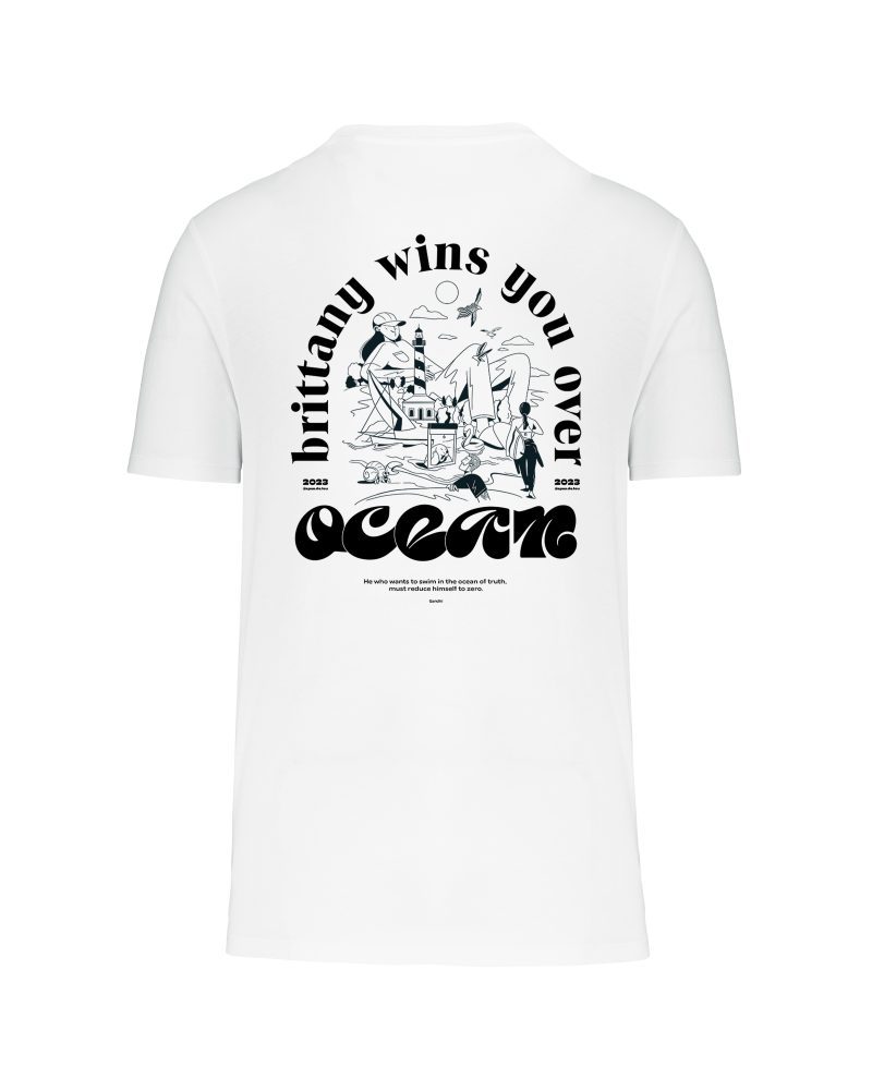 teeshirt ocean back blanc
