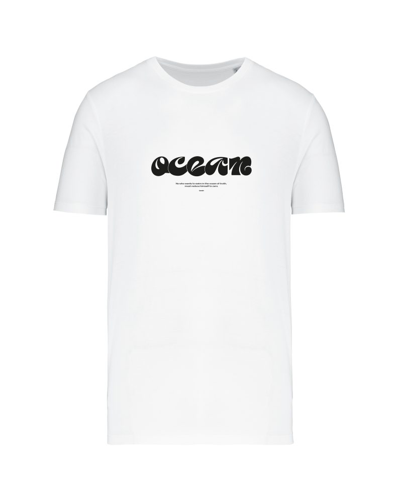 teeshirt ocean front blanc