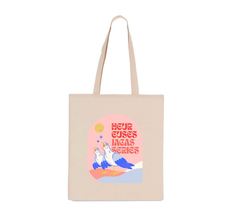 totebag heureuses jacasseries ivoire avec fond