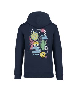 sweatshirt cactus back bleu marine
