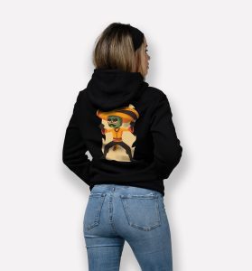 sweatshirt femme chili con carnage mockup back noir