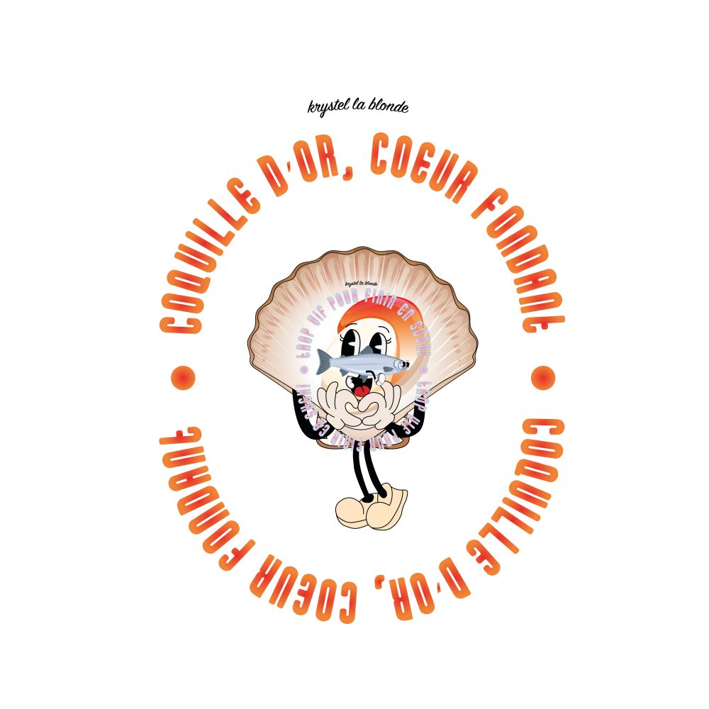 krystel visuel coquille or