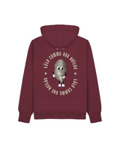 sweatshirt premium homme perle back burgundy wine melange