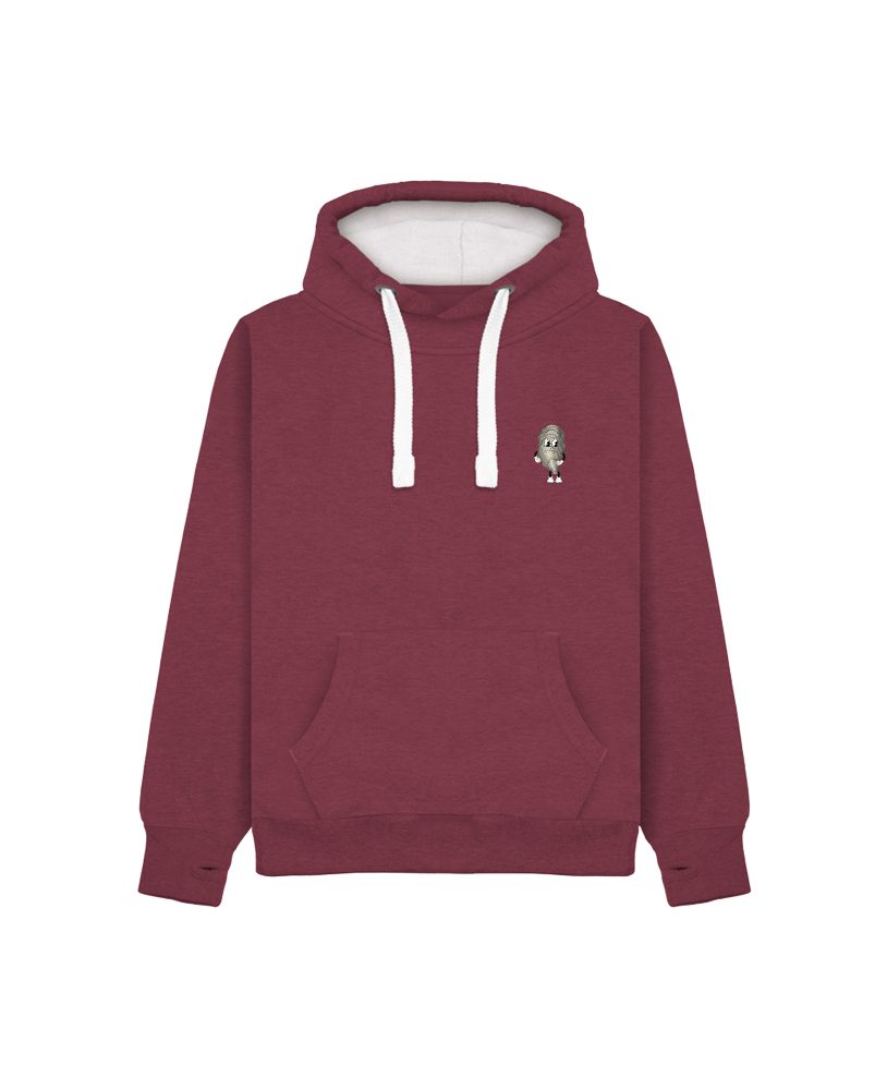sweatshirt premium perle front burgundy wine melange huitre