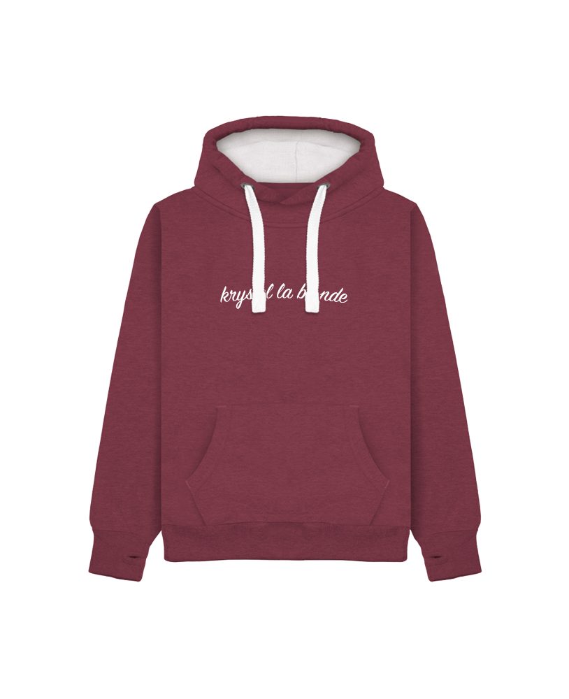 sweatshirt premium perle front burgundy wine melange nom artiste