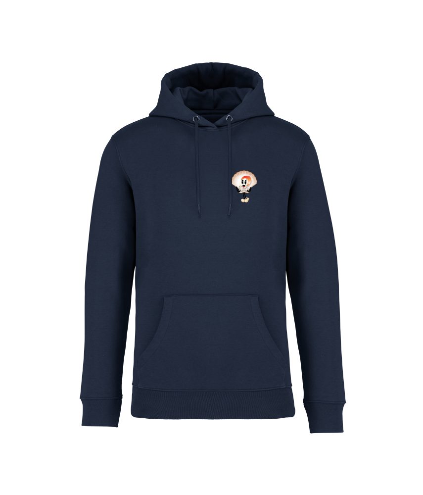 sweatshirt coquille front bleu marine coquille or